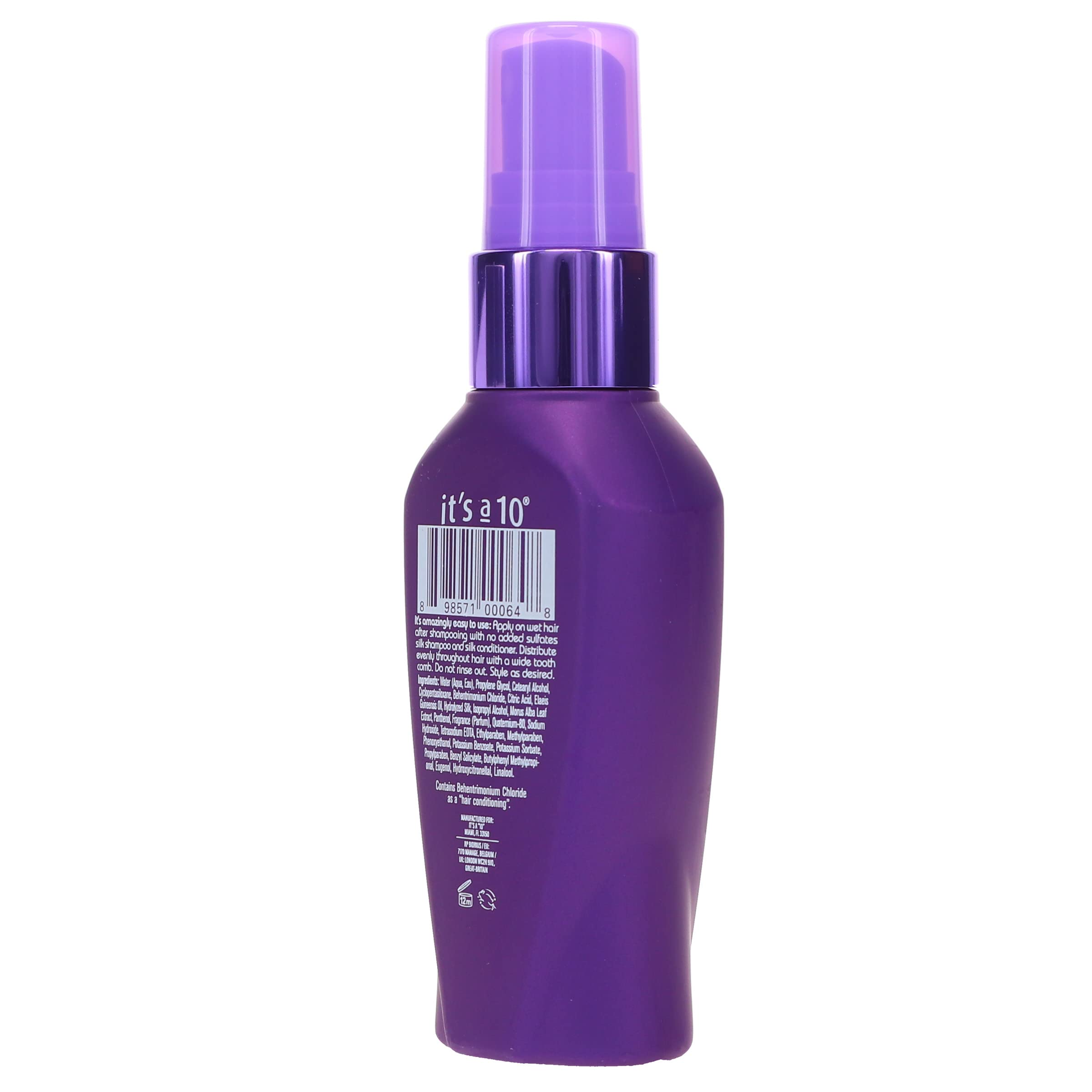 Its 10 Haircare Silk Express Silk sin-enjuague, protege el color en estilos diarios