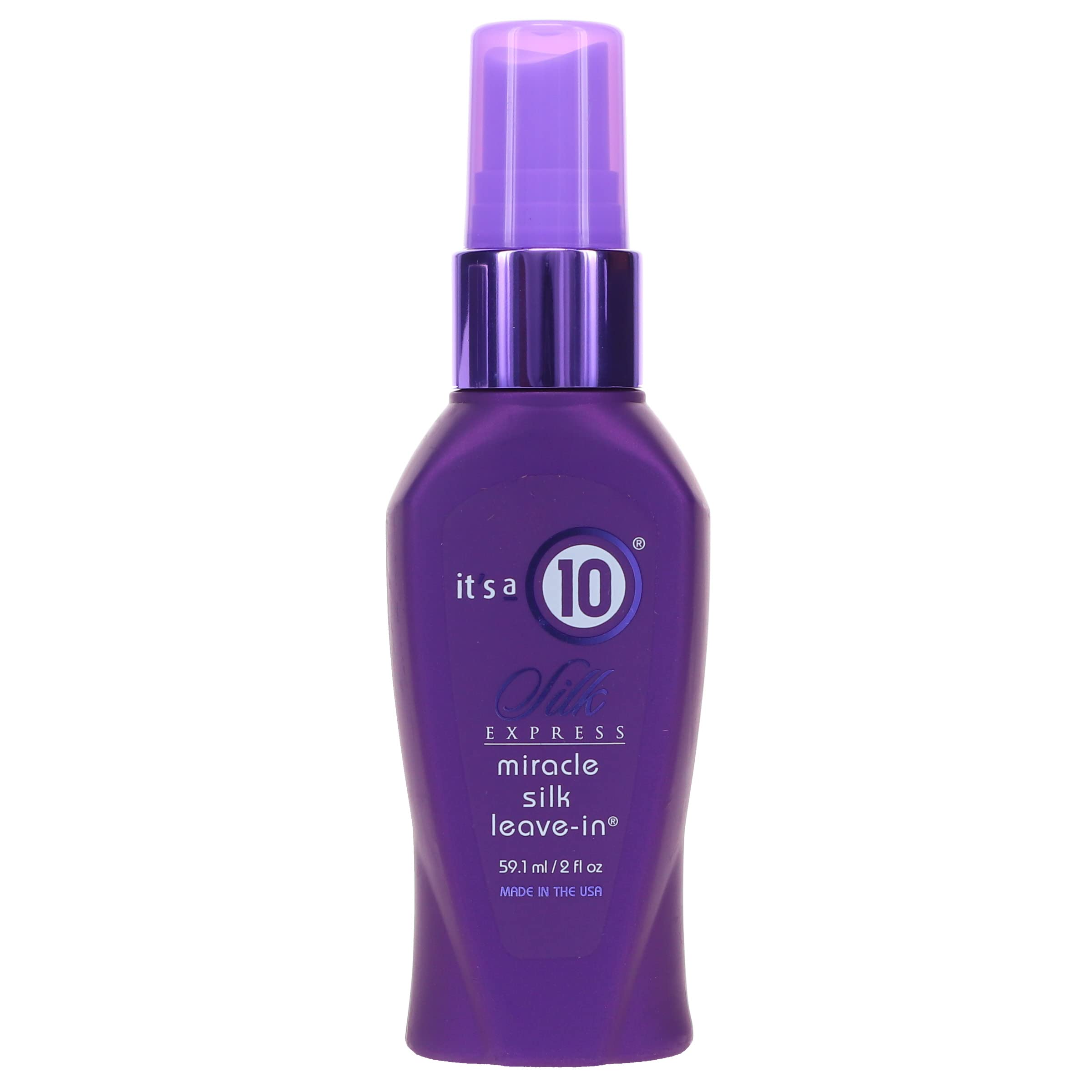 Its 10 Haircare Silk Express Silk sin-enjuague, botella de 2 oz para desenredar y suavizar el cabello
