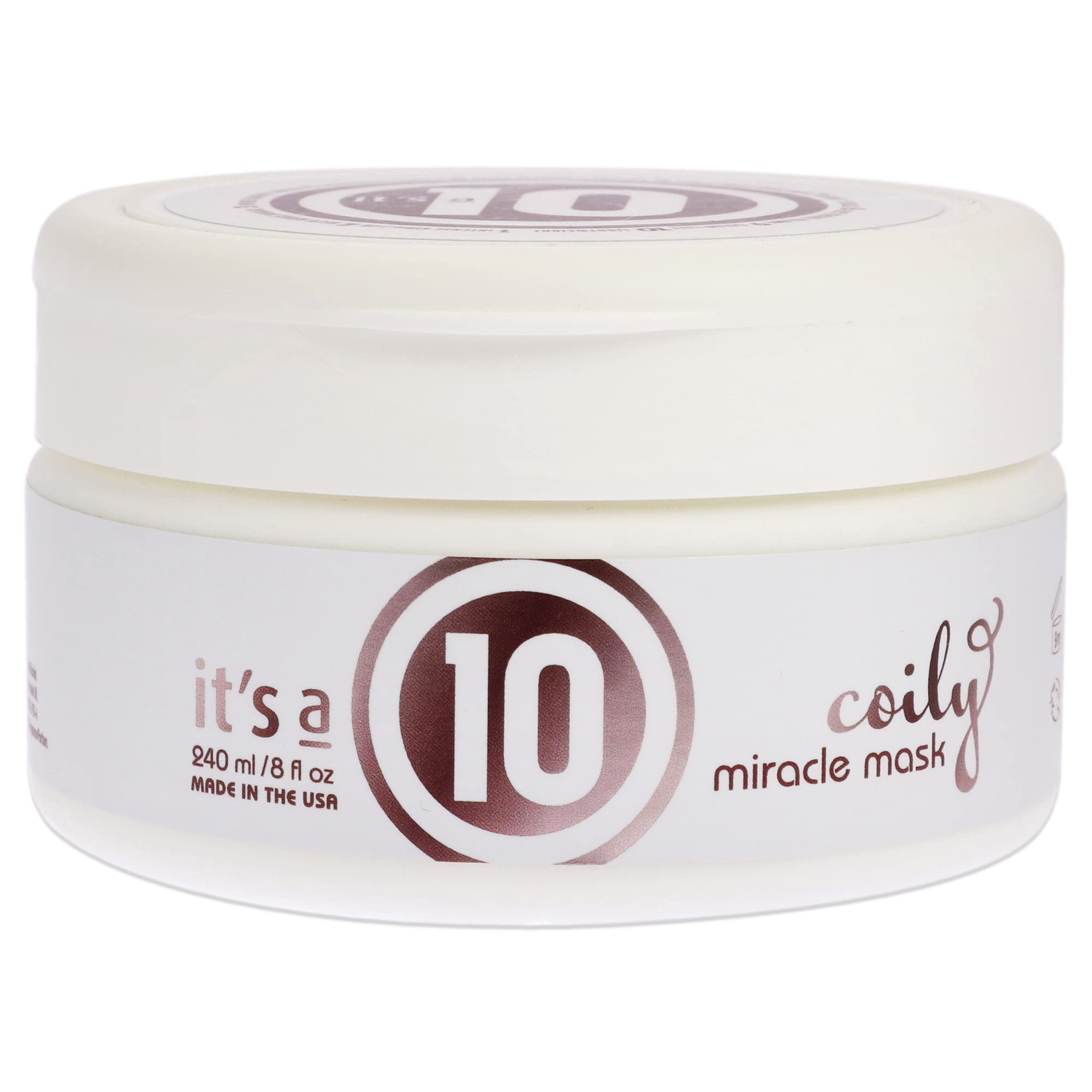 Its a 10 Coily Miracle Mask, botella de 8 oz, desenreda y nutre el cabello rizado