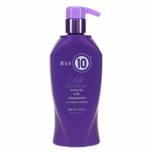 It's a 10 Haircare champú Seda Milagro Exprés: espuma cremosa para cabello suave y limpio.