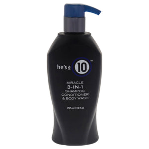 its-a-10 He Is A Miracle 3-En-1 champú: limpieza suave para cabello y cuero cabelludo.
