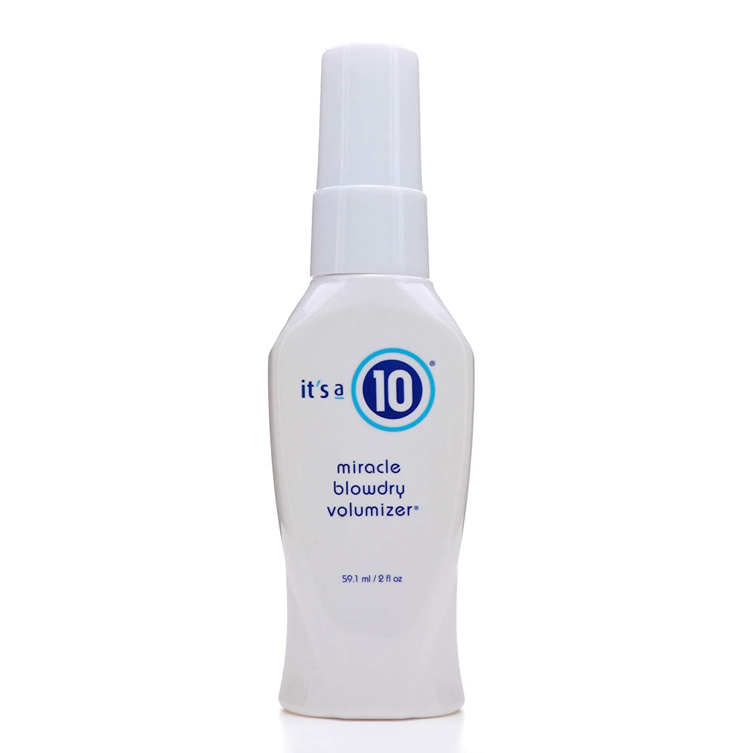 Miracle Blowdry Volumizer de It's a 10, vista frontal de la botella, aporta cuerpo y brillo duradero.