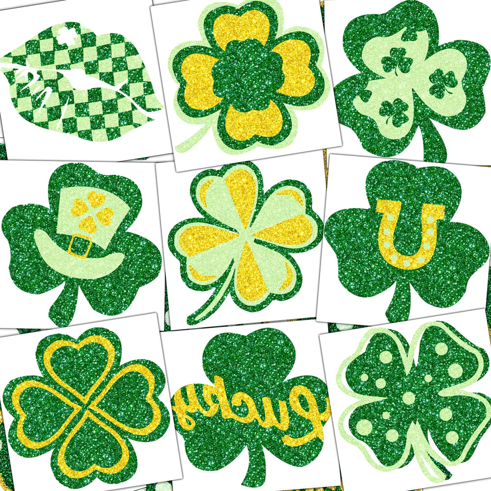 Itscolofy tatuajes San Patricio brillos-trebol-verde para celebrar.