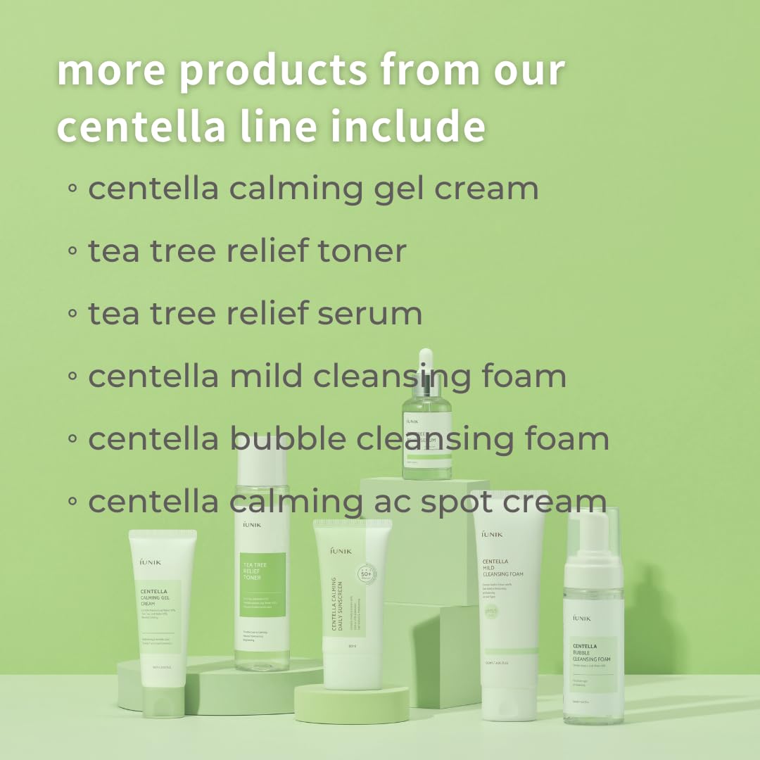 IUNIK Centella Calming Protector Solar, pack de dos para ahorro y repetición.