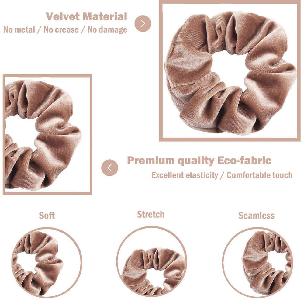 IVARYSS coletas de terciopelo detalle textura suave al tacto