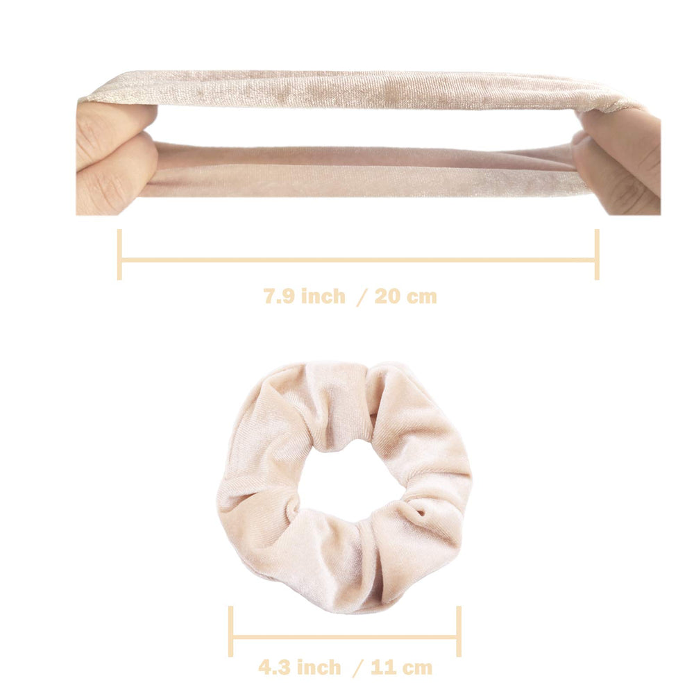 IVARYSS coletas de terciopelo diámetro 4.3 pulgadas ideales para cabello grueso