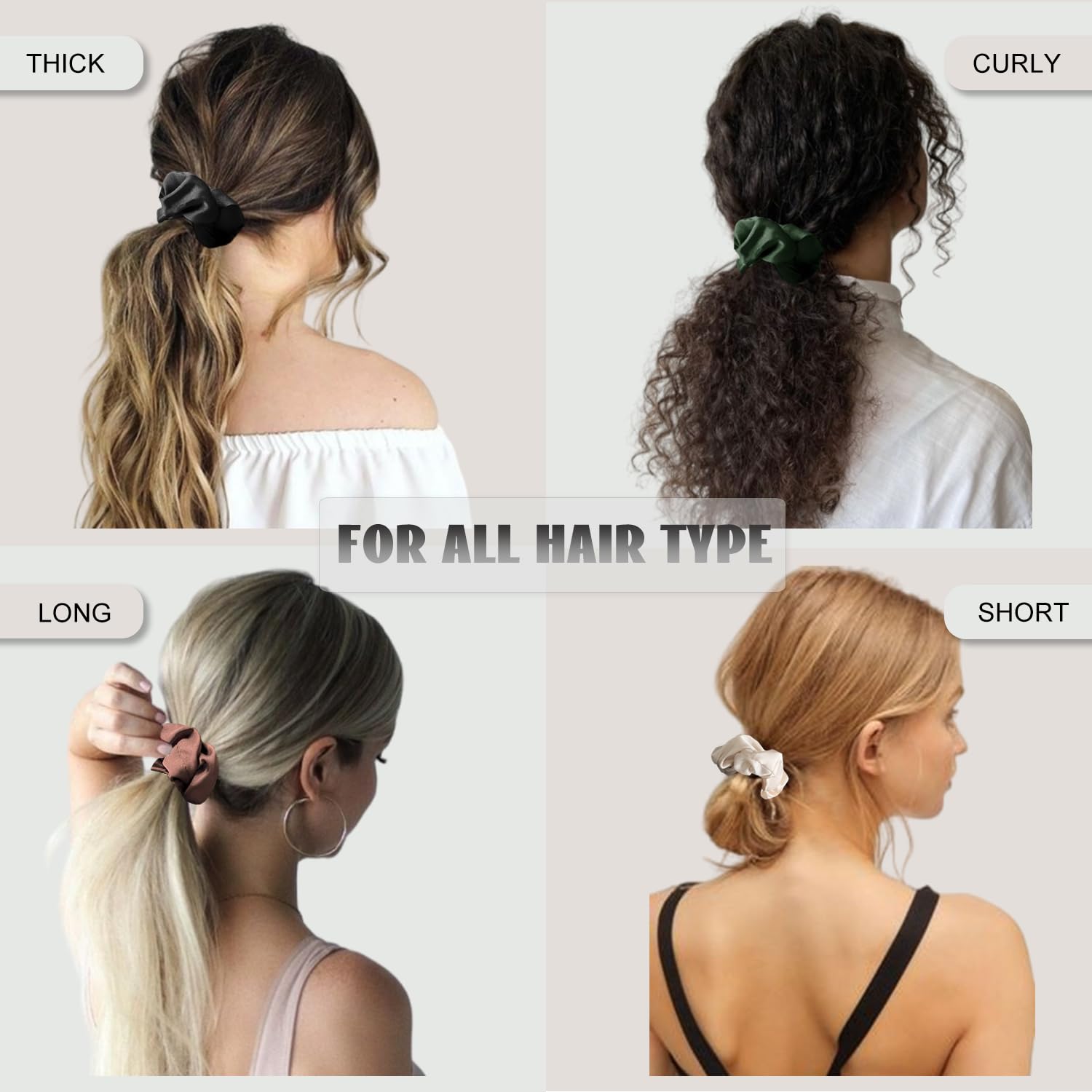 ivaryss scrunchies colores variados, se adaptan a cualquier atuendo.