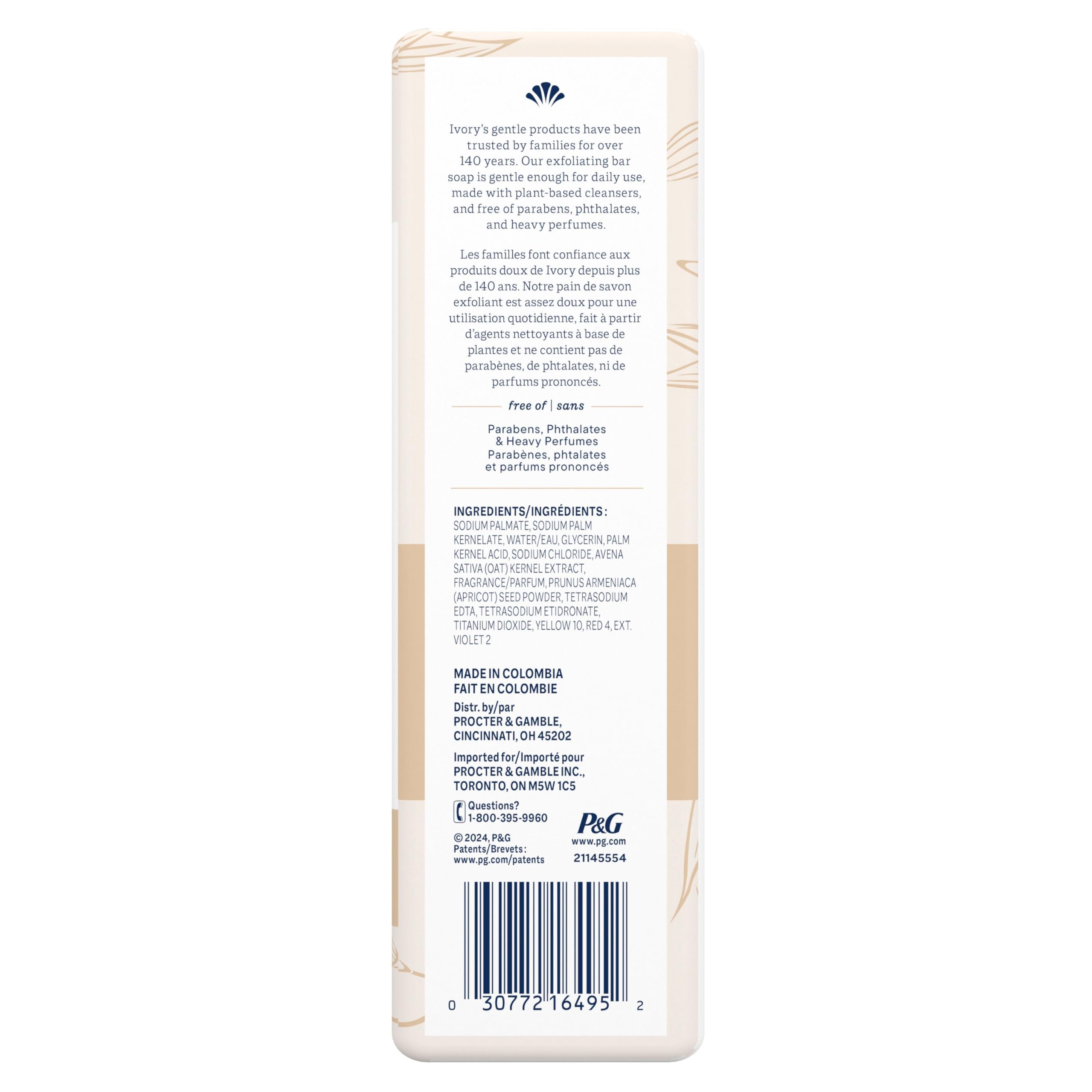 Ivory barra envase amigable con el medio ambiente y enfoque sostenible.
