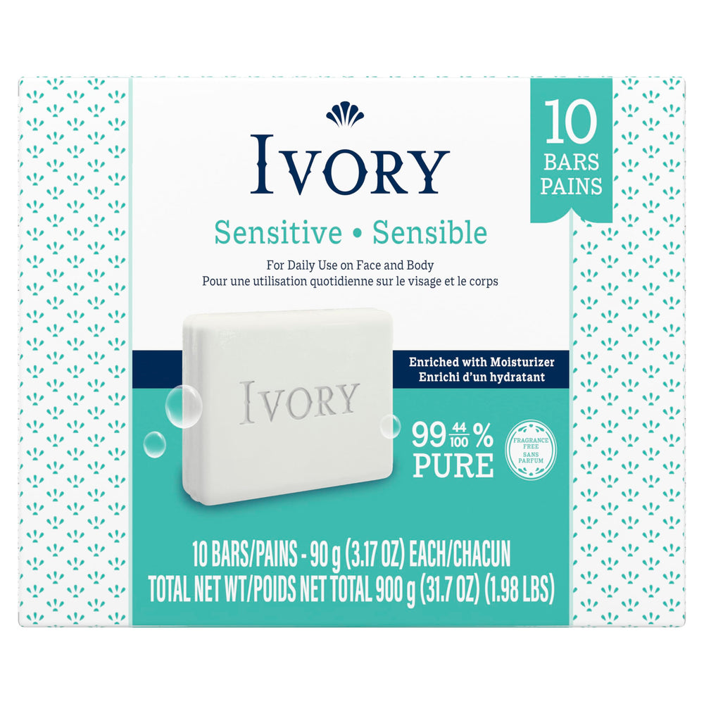 Ivory Barra Sensible, uso diario en casa para higiene familiar.