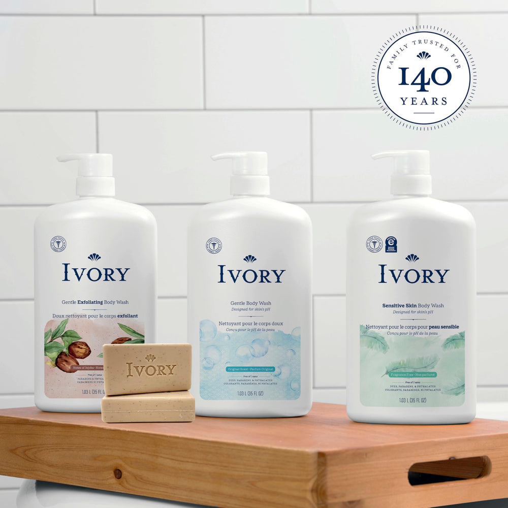 Ivory barra uso diario para toda la familia, cuidado confiable.