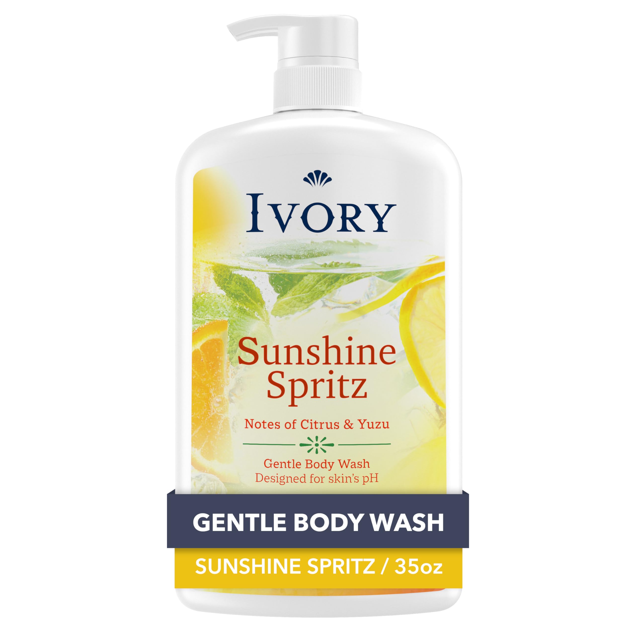 Ivory Body Wash: botella-lavado-suave para piel sensible y uso diario.