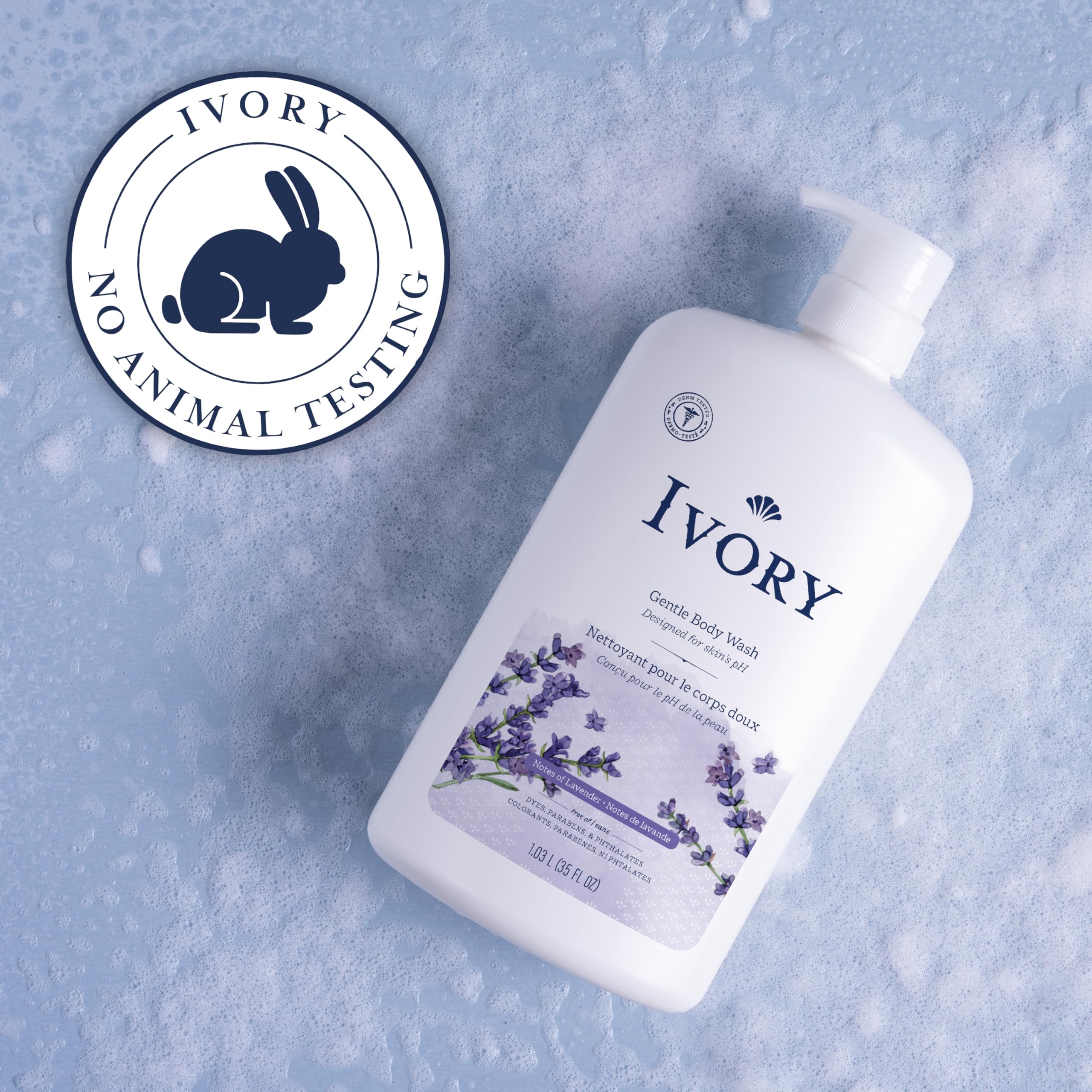 Ivory Gel de Ducha: fragancia lavanda para una ducha relajante y agradable