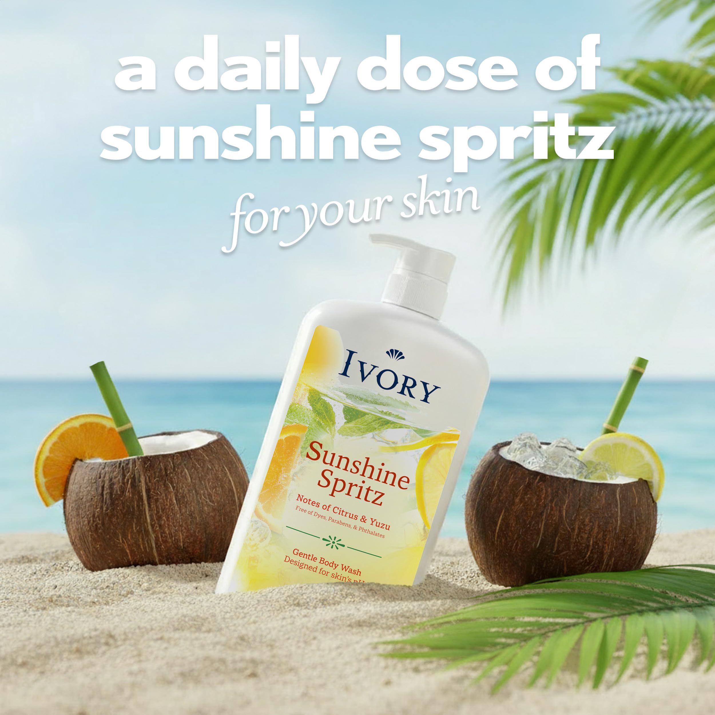 Ivory Body Wash: sin parabenos ni fragancias pesadas para piel sensible.