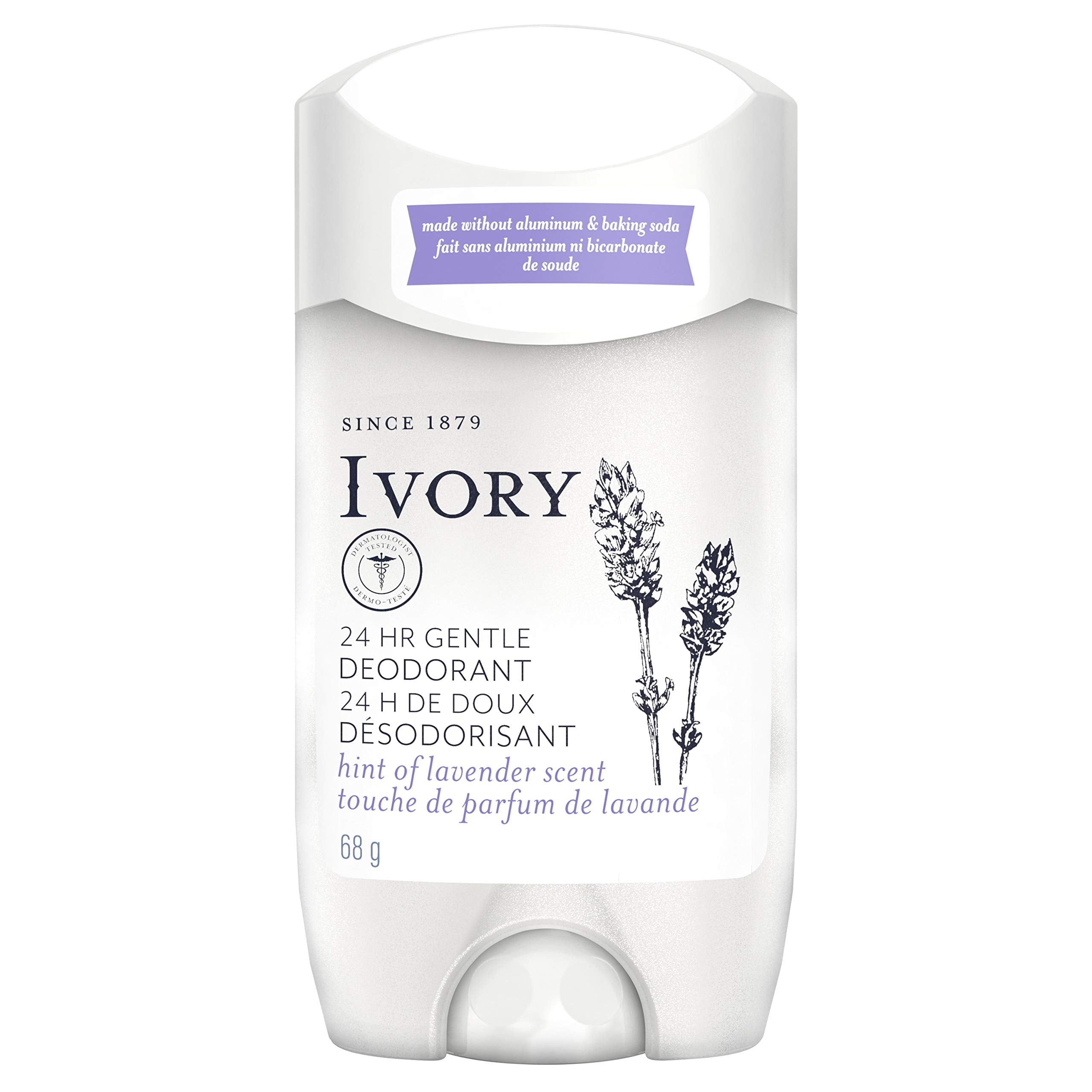 Ivory desodorante sin aluminio con fragancia de lavanda para uso diario