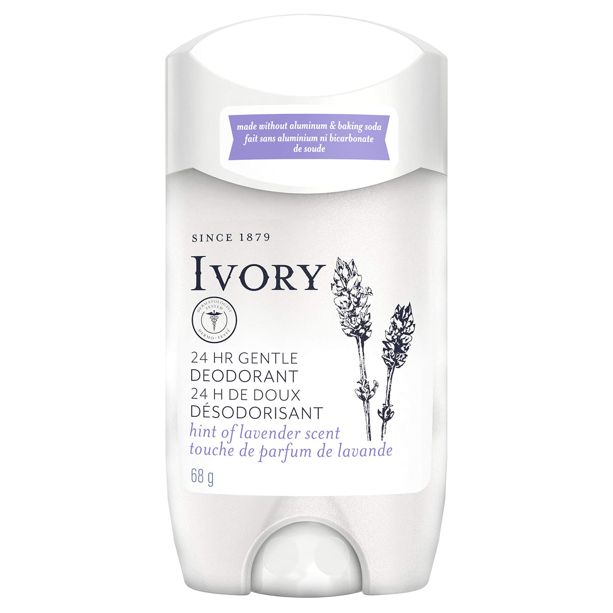 Ivory desodorante sin aluminio con fragancia de lavanda para uso diario