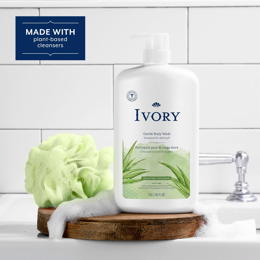 Ivory gel de ducha suave, espuma cremosa, sensación limpia y suave.