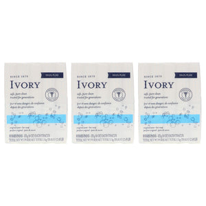 Ivory Jabon Original, barras de 4 onzas, suaves para uso diario.