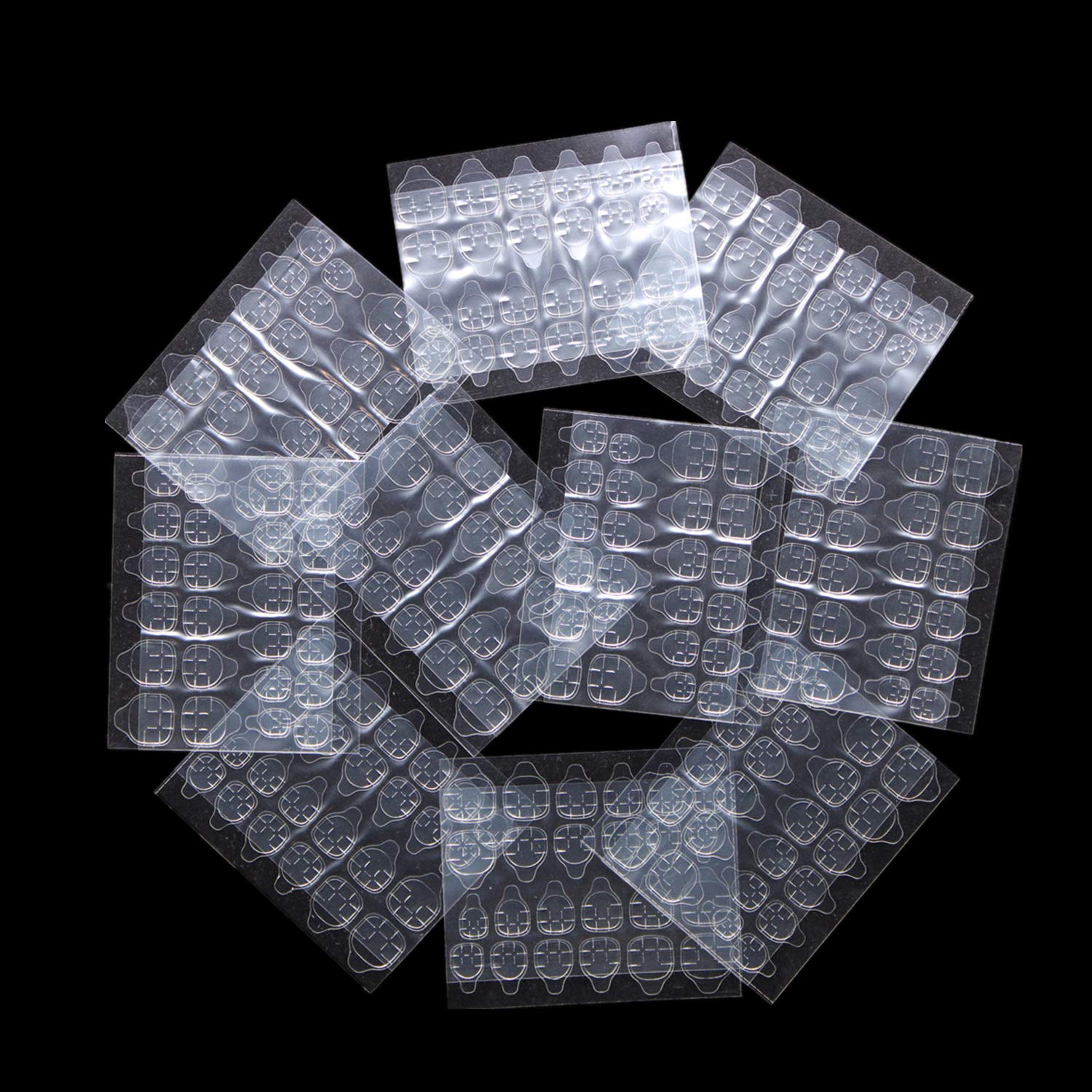 Ivtor adhesivos para uñas gel doble cara, 10 hojas, resistencia a la humedad para uso diario.