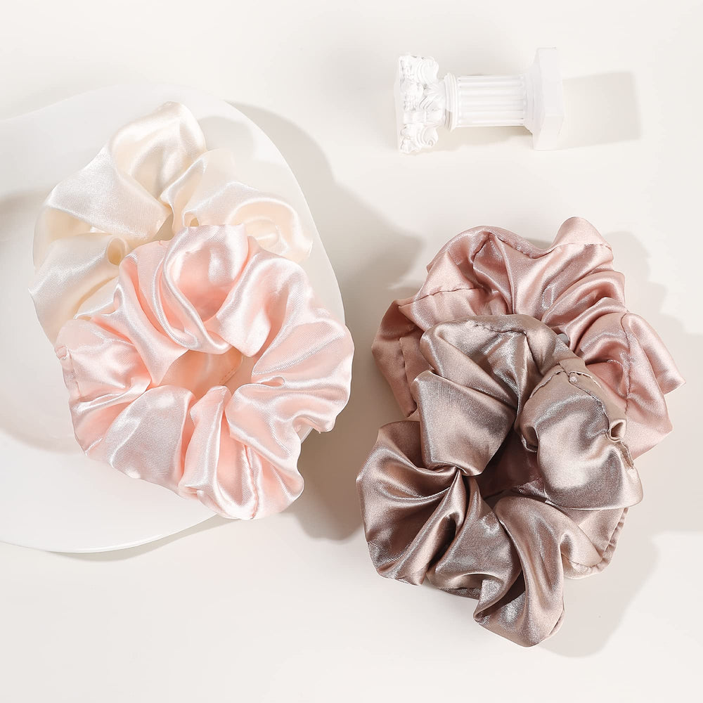 Ivyu scrunchies seda rosado, opción elegante para peinados rápidos.