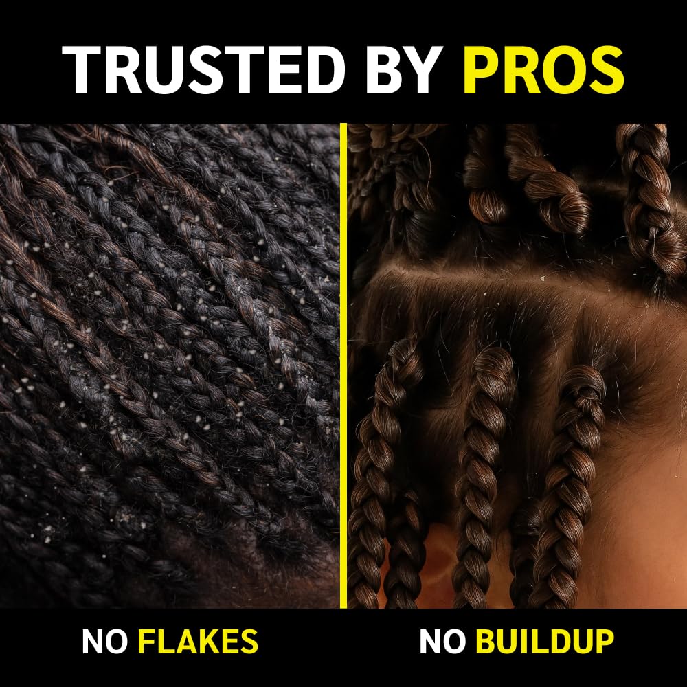 Presentación del gel con acabado limpio para trenzas y locs.