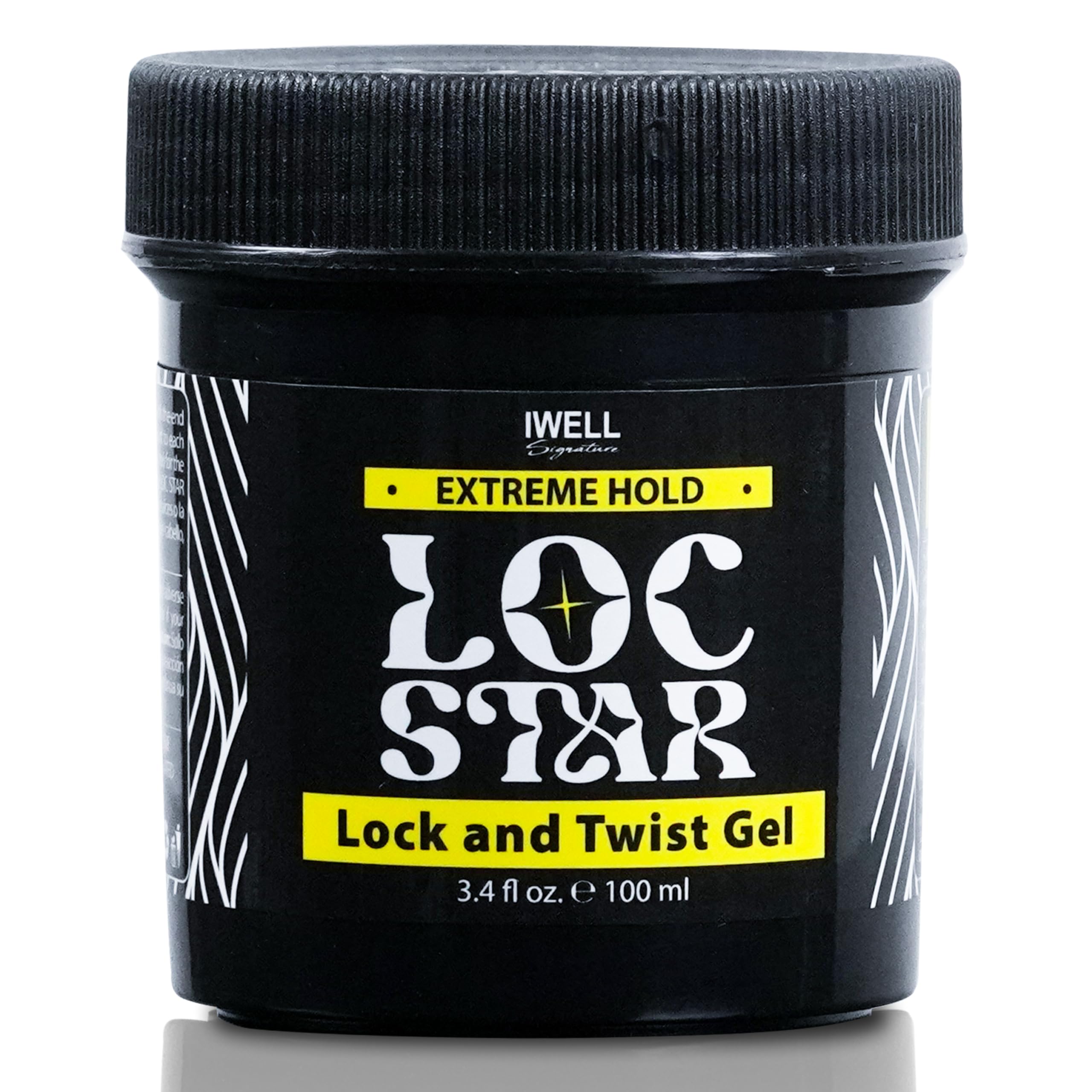 Gel IWELL Signature Loc Star para trenzas con sujeción extrema y acabado limpio.