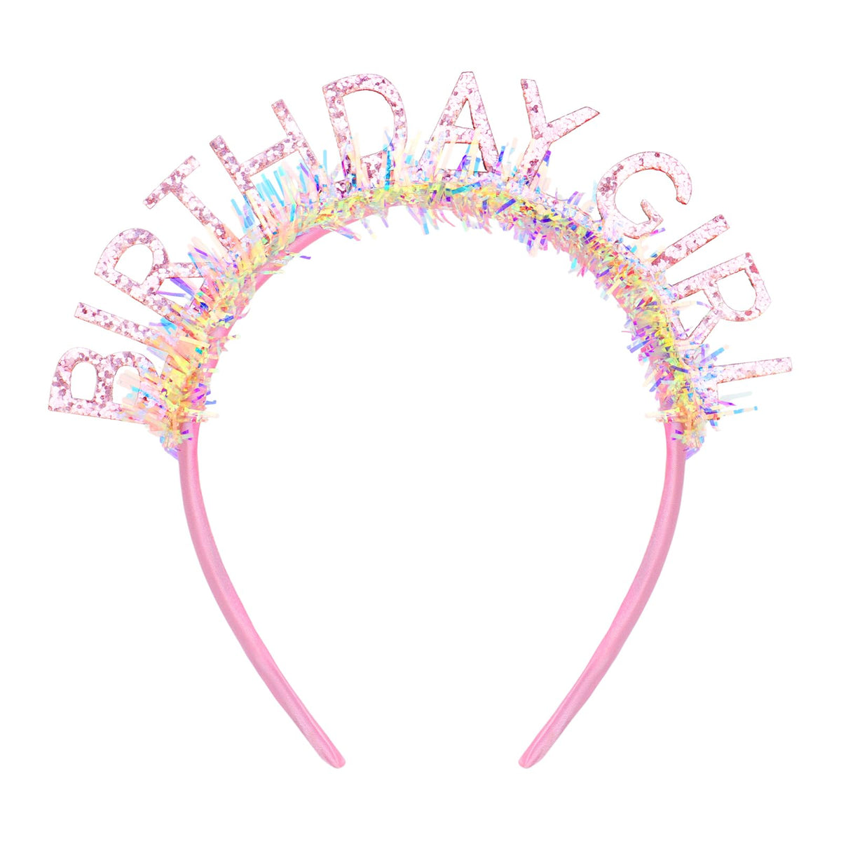 Diadema Jaciya para niñas con brillo y confeti, ideal para fotos de cumpleaños