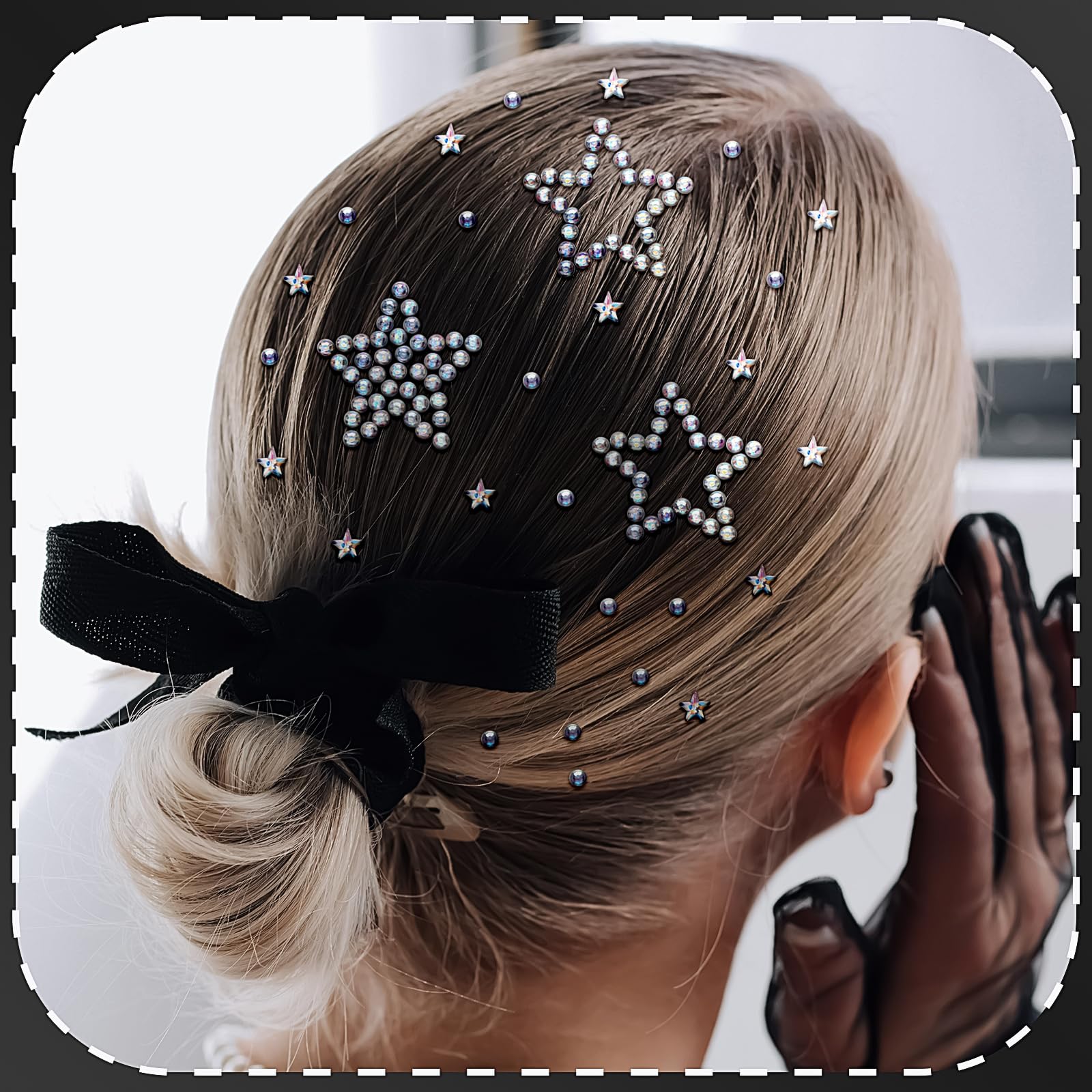 Jacnkb gemas para fiestas y maquillaje facial con brillo suave