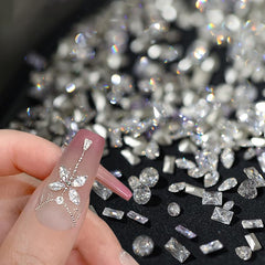 Jaliya zircon mini para uñas 2-3 mm, brillo nítido.