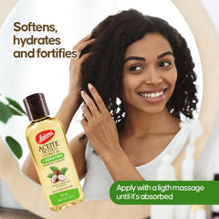 Jaloma Aceite de Coco con Keratina: brillo saludable y cabello suave.