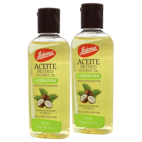 Jaloma Aceite de Coco con Keratina, textura aceitosa, hidrata y suaviza