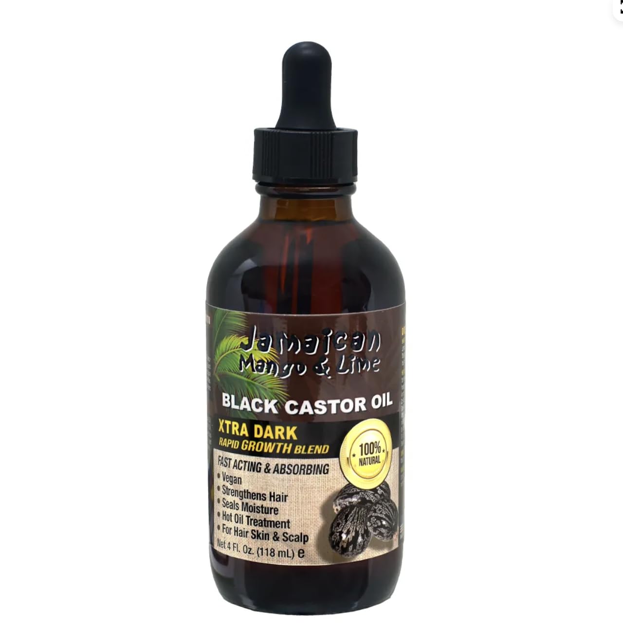 Aceite de ricino negro Jamaican Mango Lime para cuero cabelludo saludable.