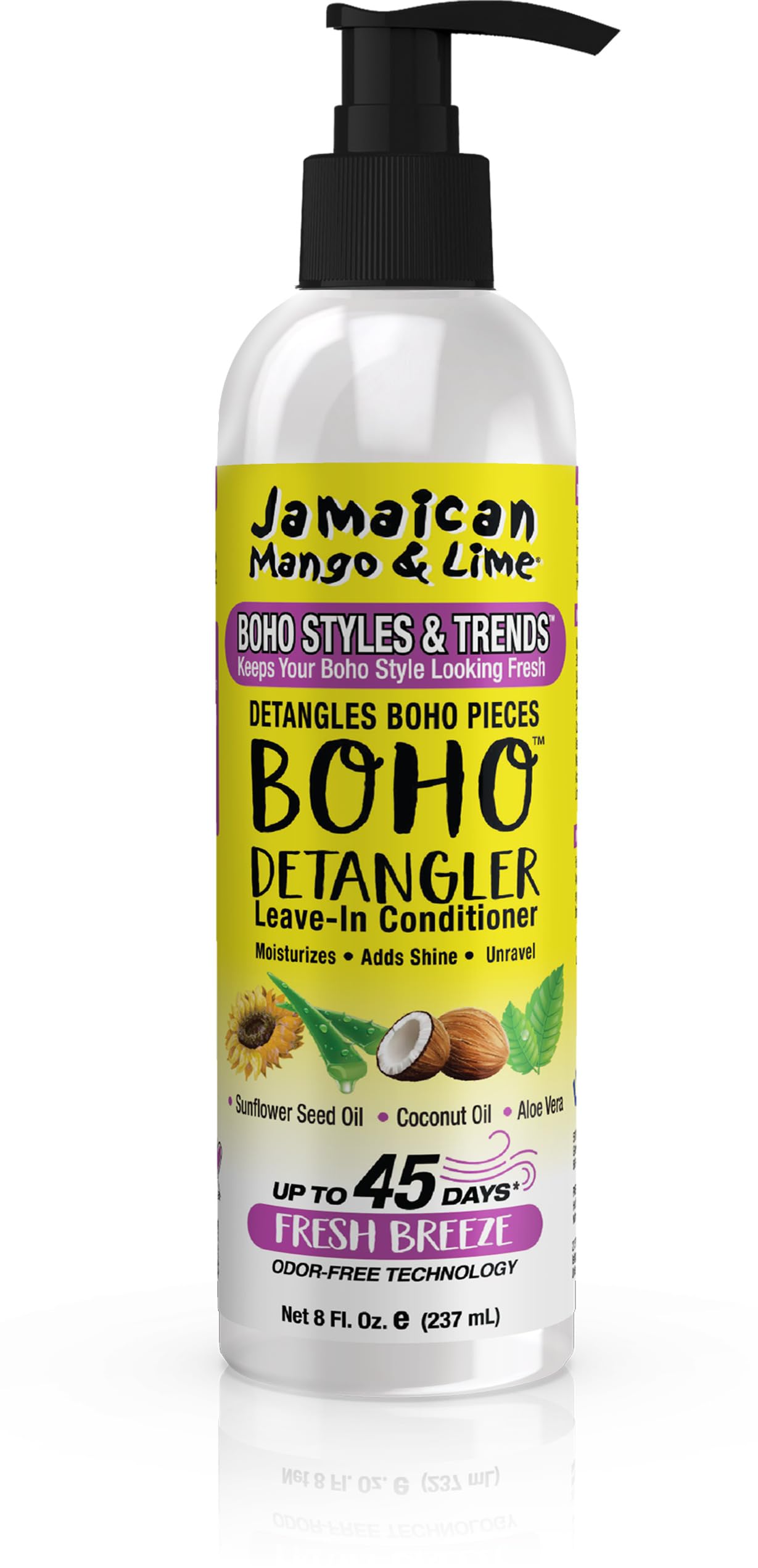 Desenredante Boho de Jamaican Mango & Lime para trenzas, facilita el desate y protege el cabello.