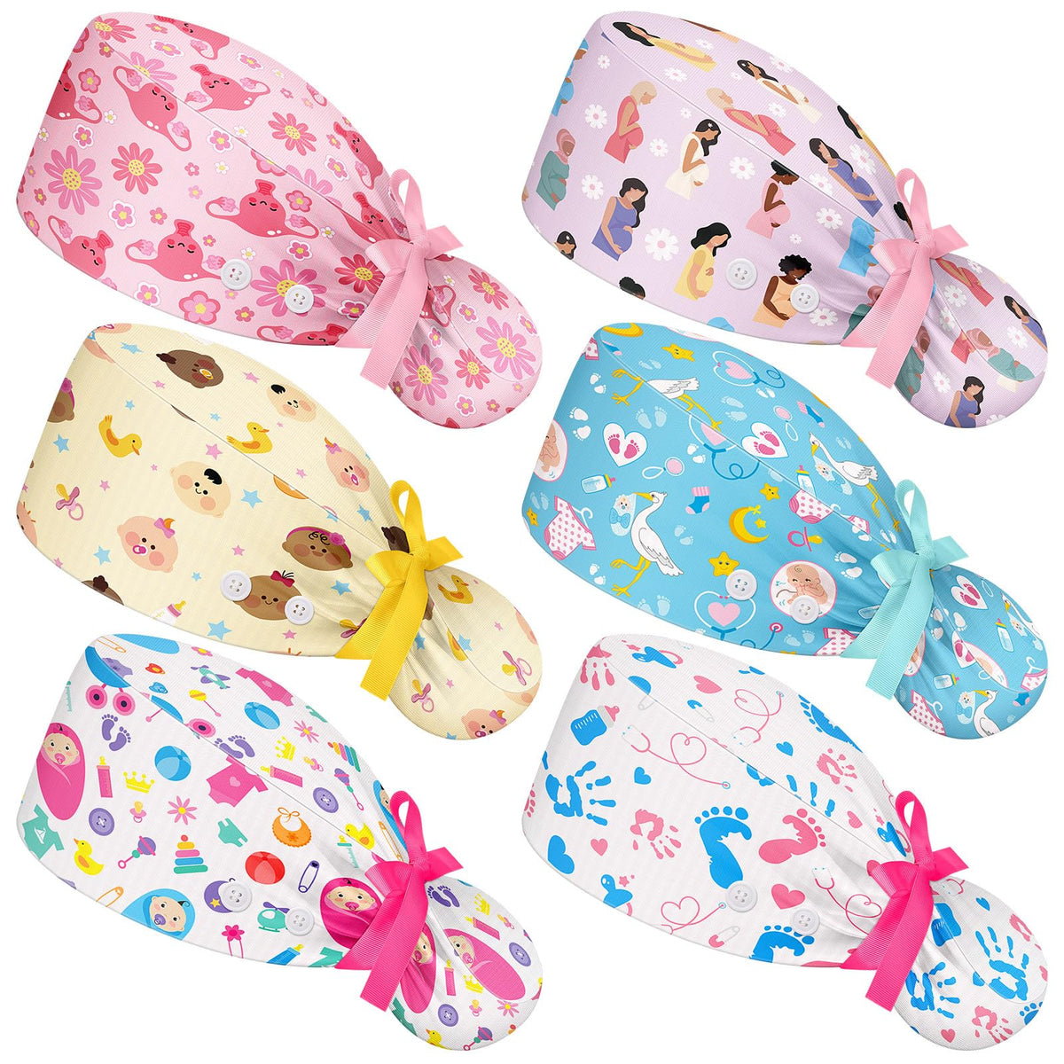 Gorra Jamntower con 6 patrones para parto y obstetricia.