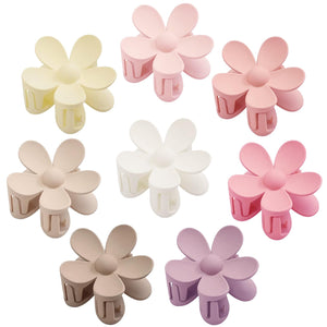 JANFUN Pinzas de flores para cabello, 8 piezas, sujeción estable y elegante para uso diario.