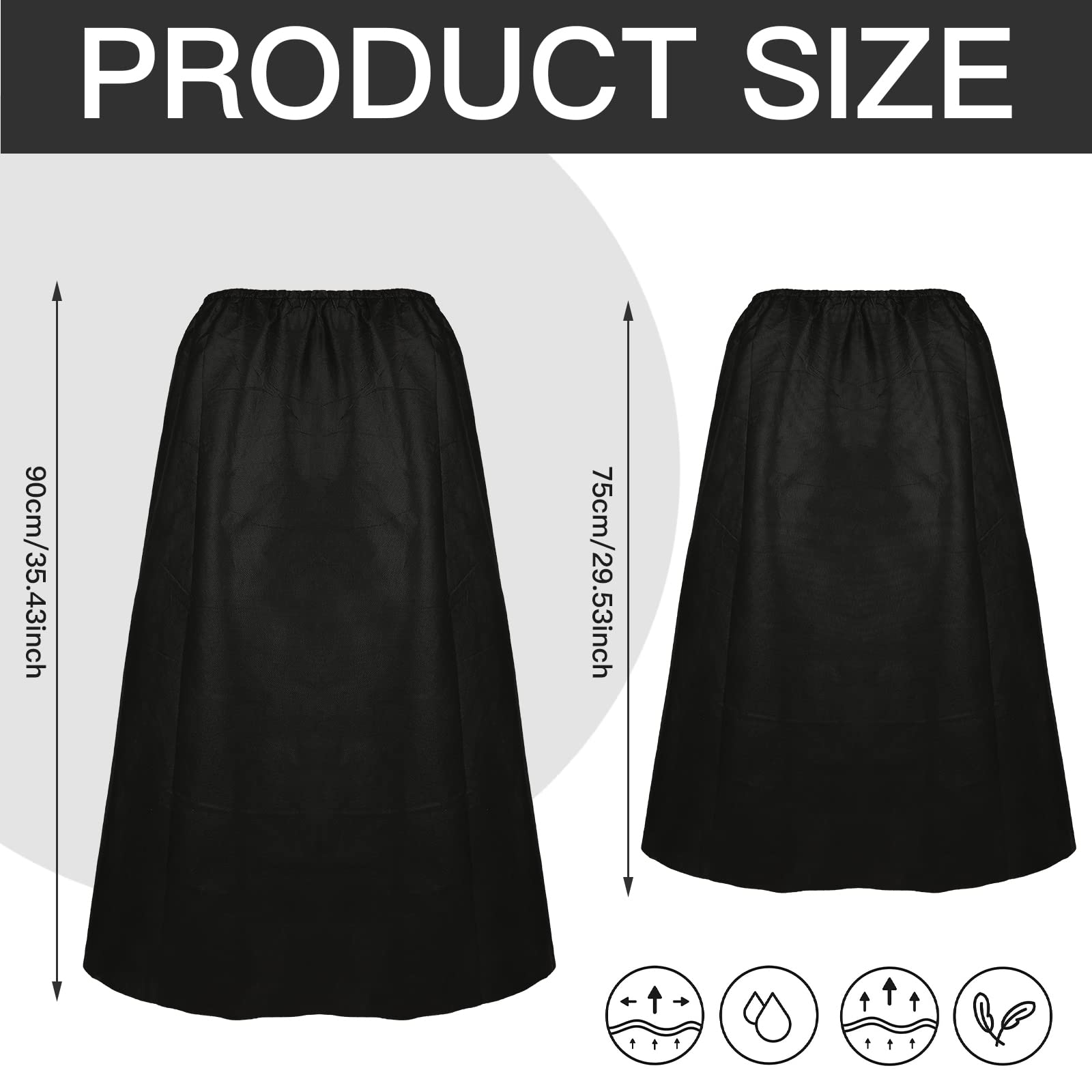 Janmercy bata desechable para spa, longitud 90 cm, ajuste seguro para diversas alturas.