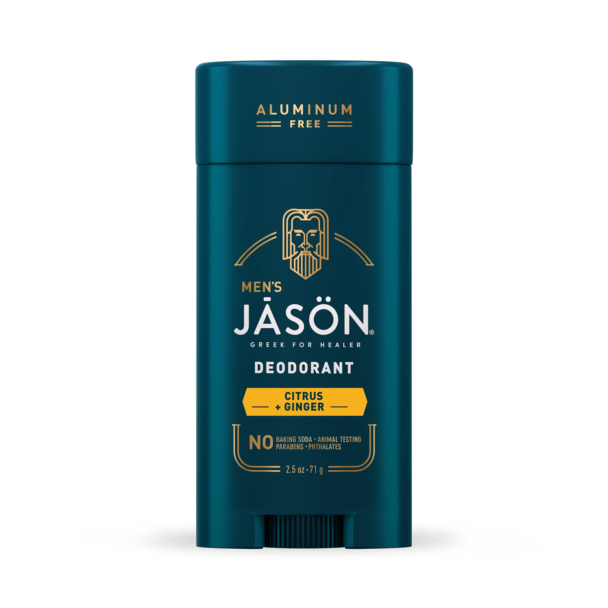 Jason desodorante para hombre en barra 2.5 oz, protección duradera sin manchar la ropa.