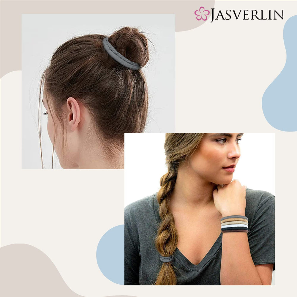 Elásticos JASVERLIN extensibilidad 16 cm, se adaptan a cabellos gruesos sin esfuerzo.