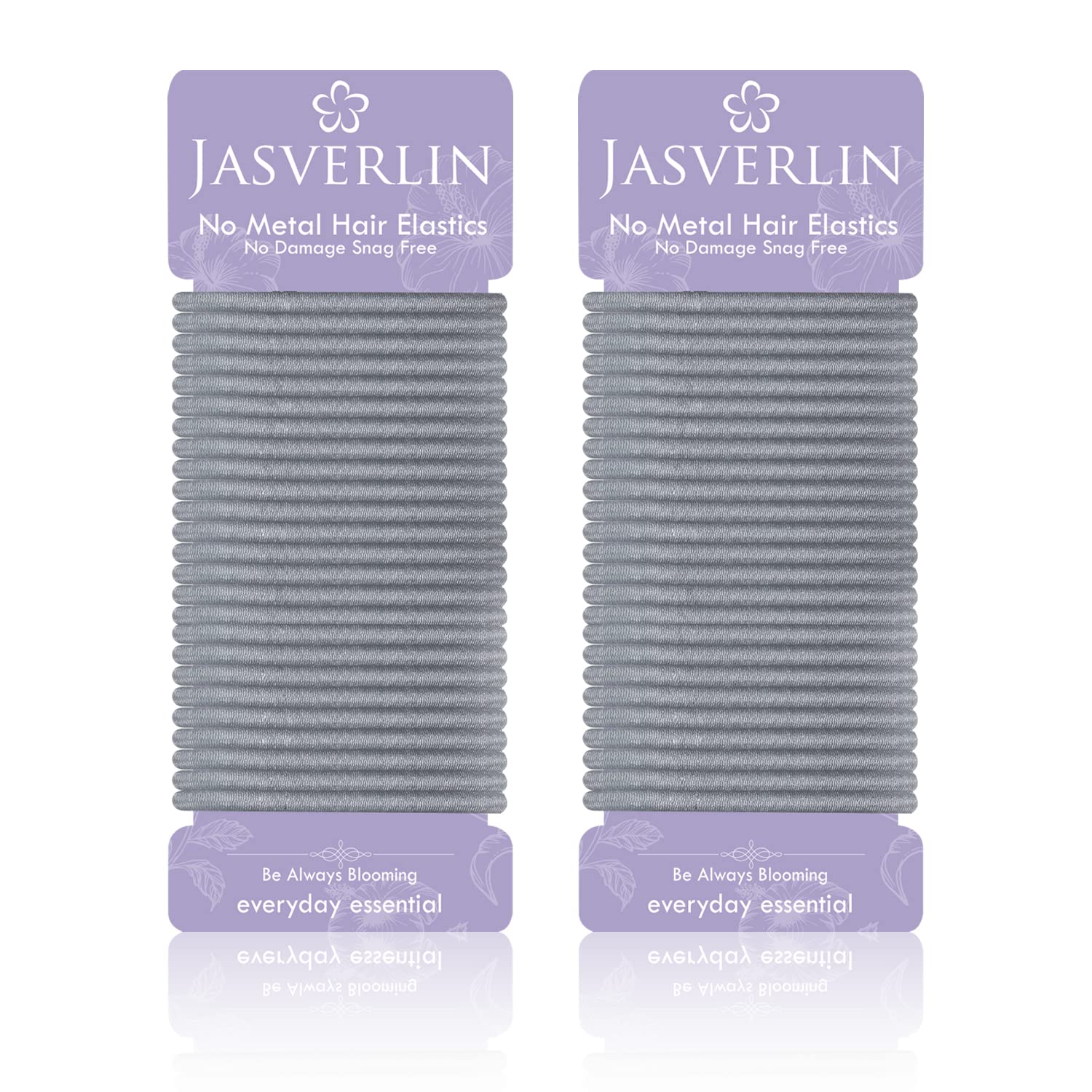 Elásticos JASVERLIN para pelo gris, paquete de 50, para uso diario sin resbalamiento.