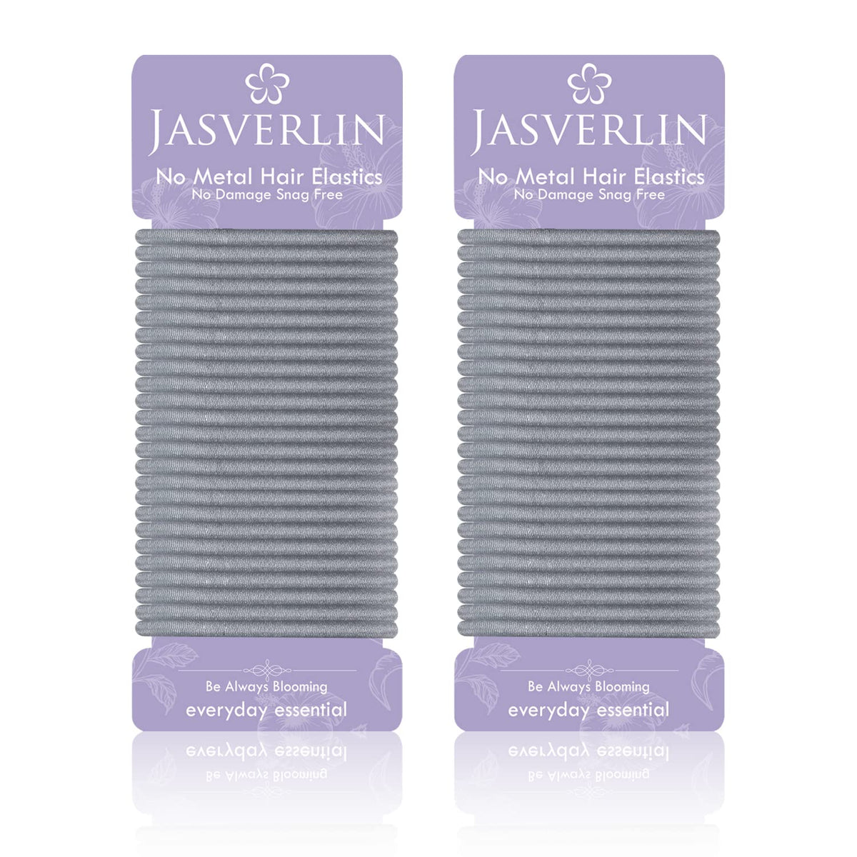Elásticos JASVERLIN para pelo gris, paquete de 50, para uso diario sin resbalamiento.