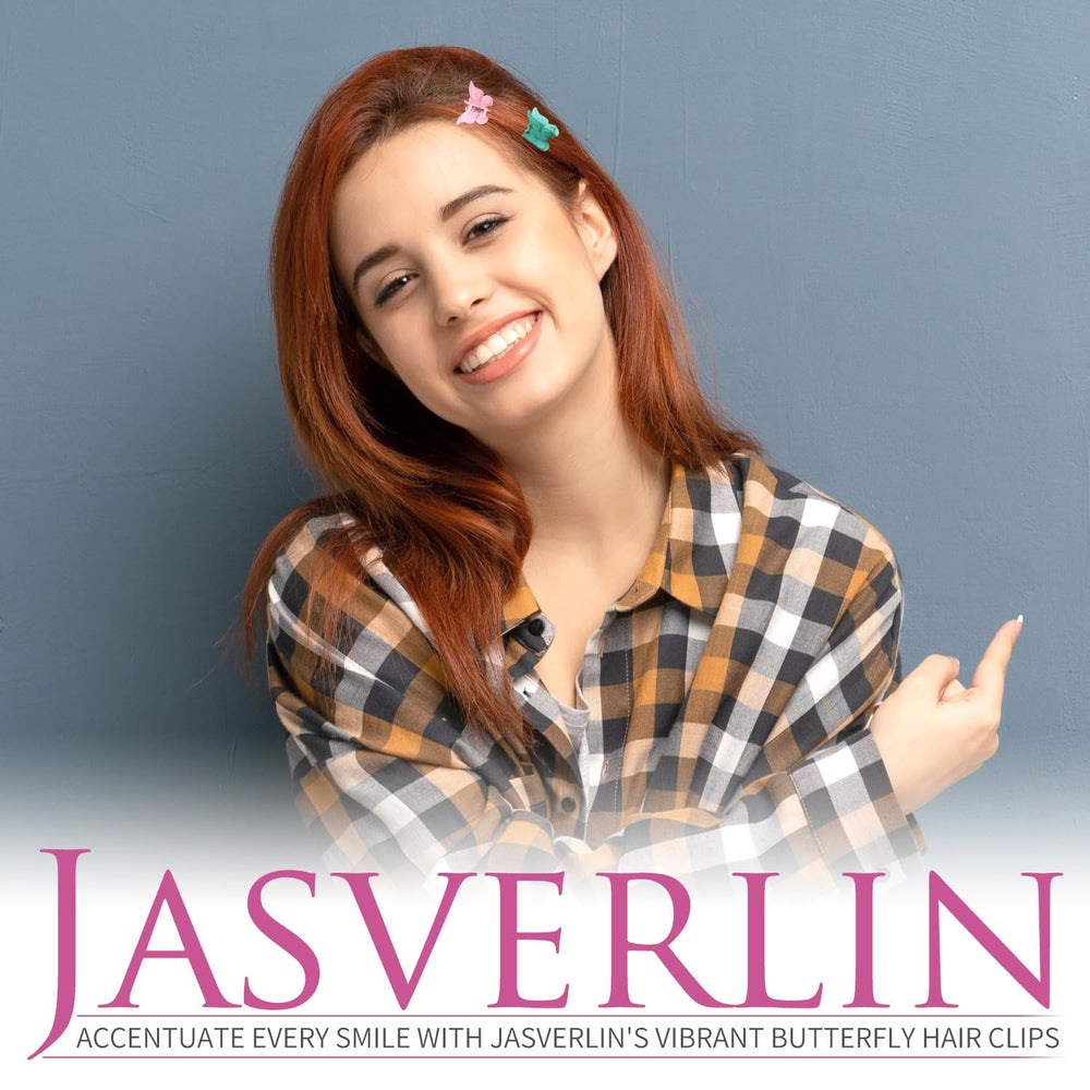 Clip de pelo jasverlin mariposa colorido, ideal para festivales y fiestas.
