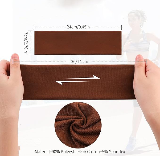 Banda para cabello negra JCKHXG: mantiene el cabello sujeto durante entrenos intensos.