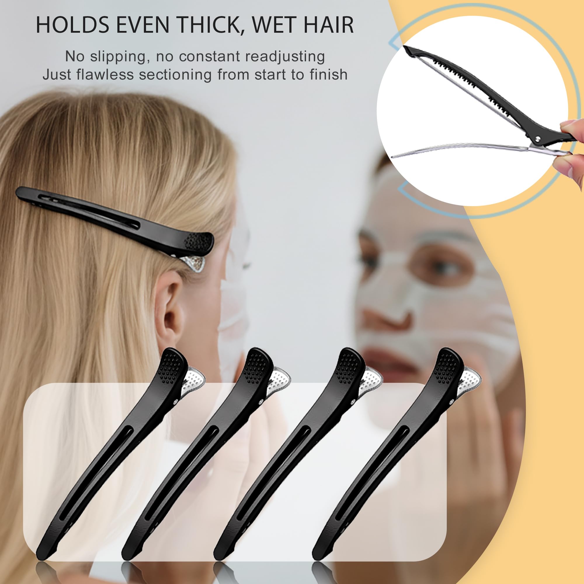 JECOLE pinzas con agarre firme para cabello grueso