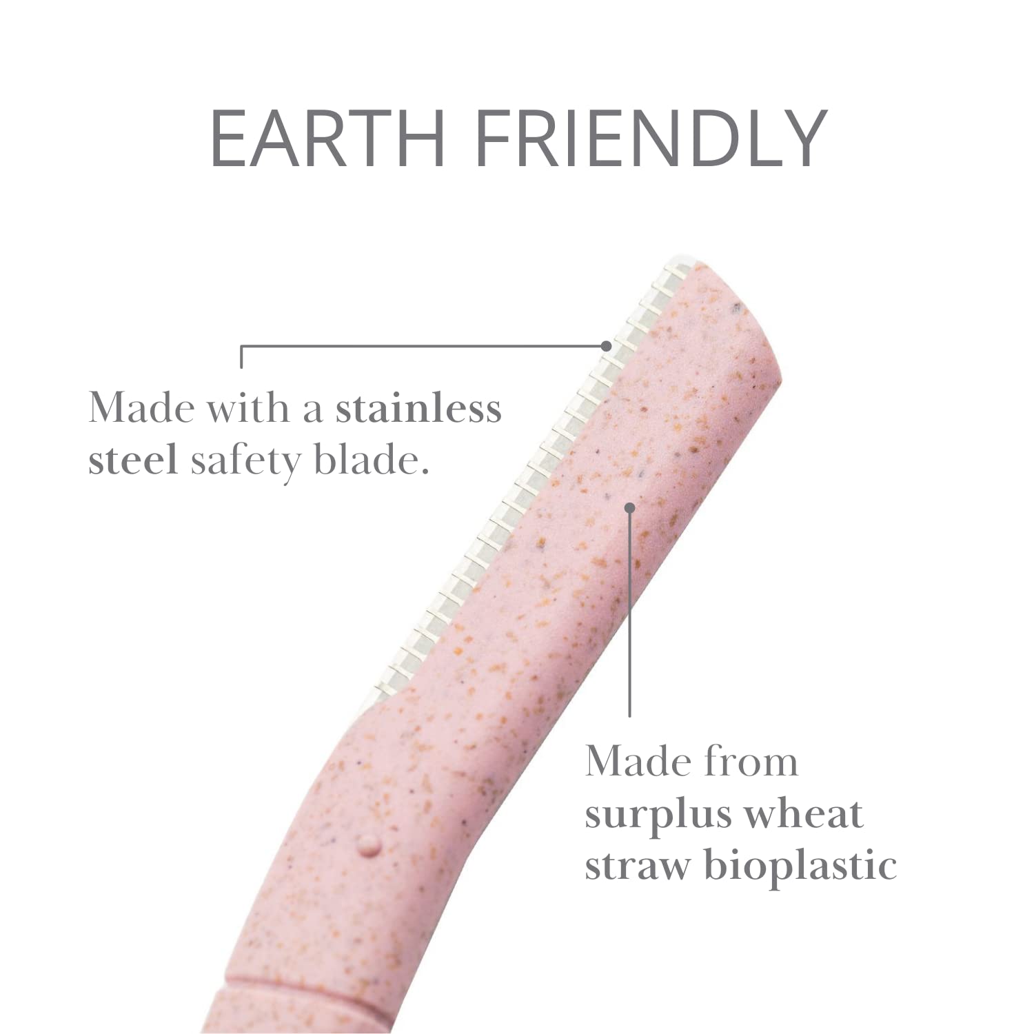 Mango sostenible, cómodo agarre ergonómico para sesiones breves o largas.