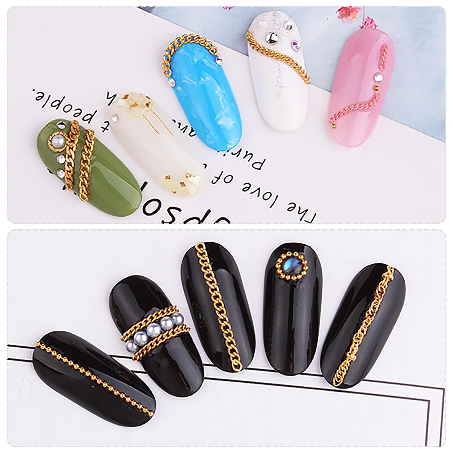 JERCLITY accesorios dorados para uñas y otros proyectos creativos