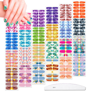 Jerclity envolturas de uñas marmoladas para un look elegante y duradero.