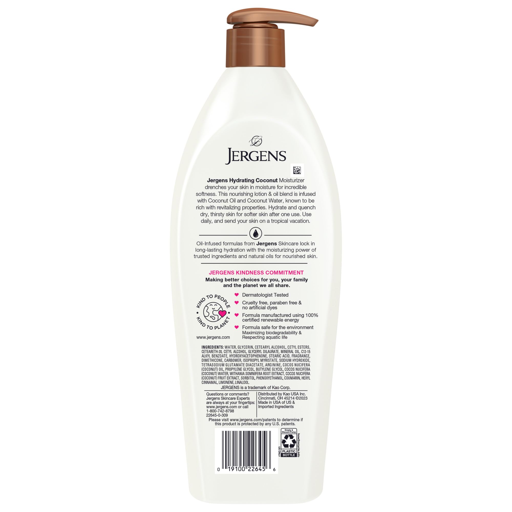 Jergens Aroma Coco Tropical Suave: aroma agradable que acompaña la hidratación.