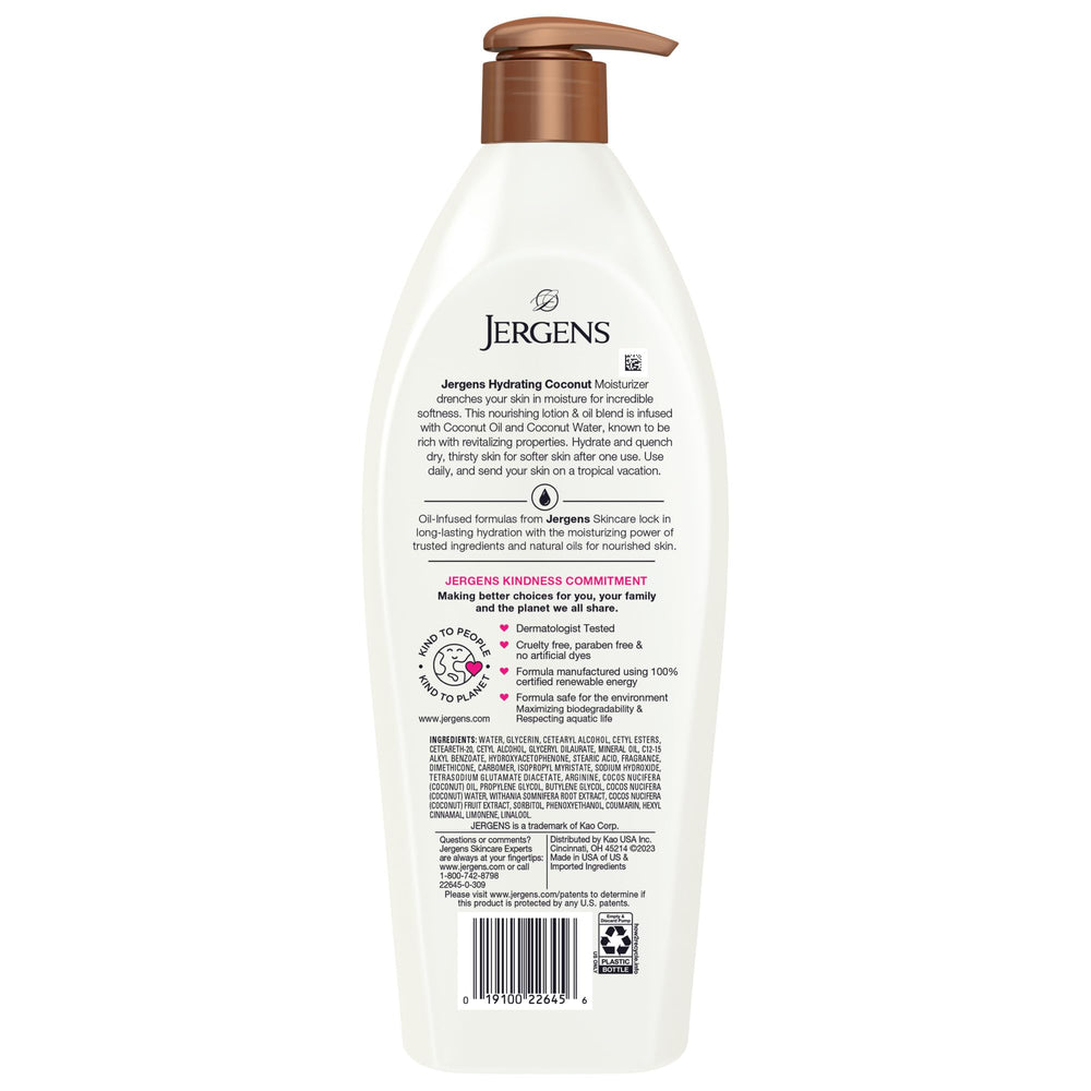 Jergens Aroma Coco Tropical Suave: aroma agradable que acompaña la hidratación.