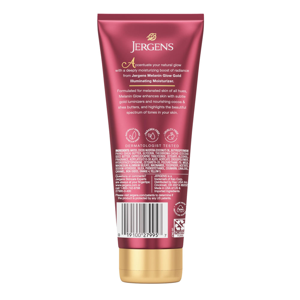 Jergens dermatológicamente probado hidrata durante todo el día.