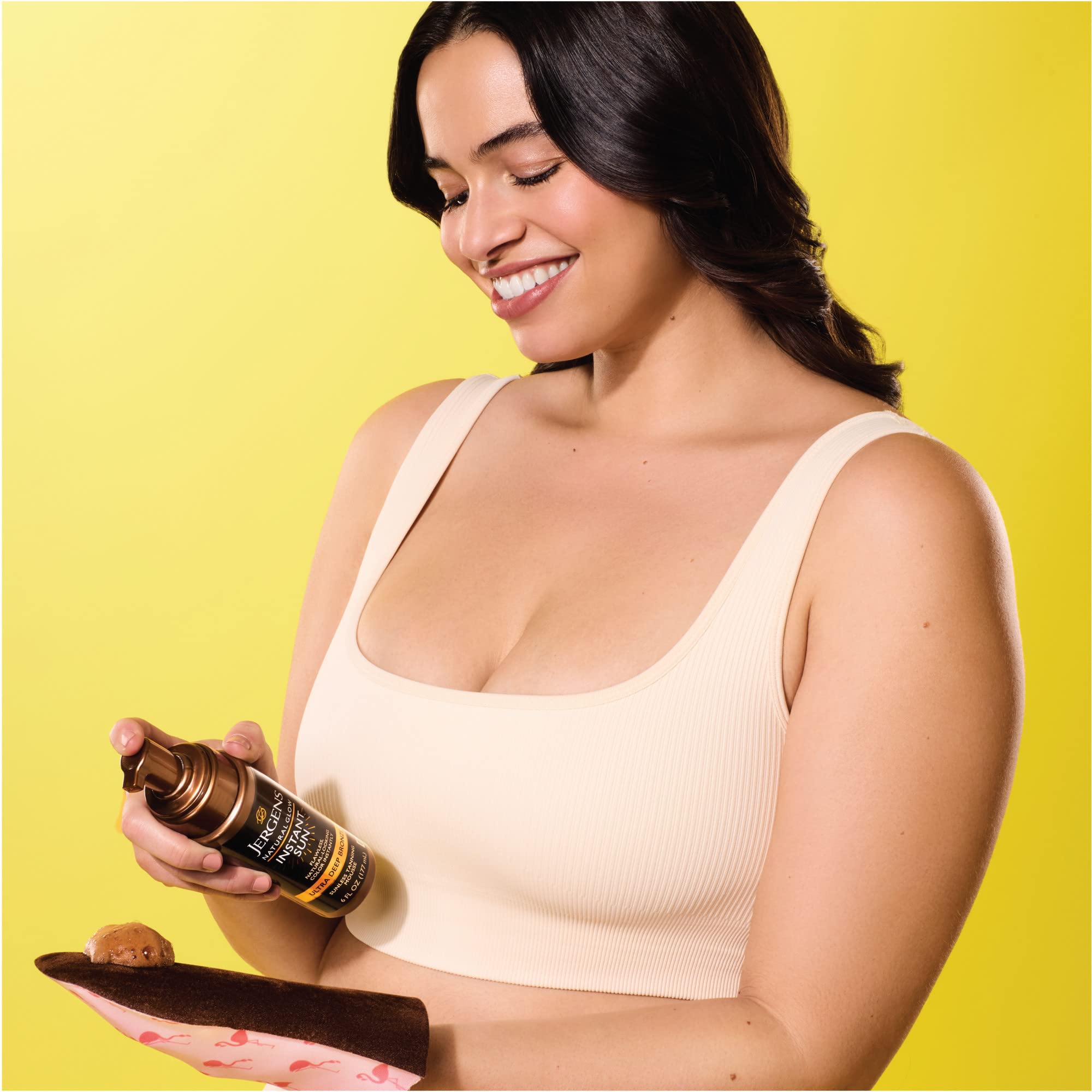 Apto para hombres y mujeres, bronceado natural con Jergens Instant Sun.