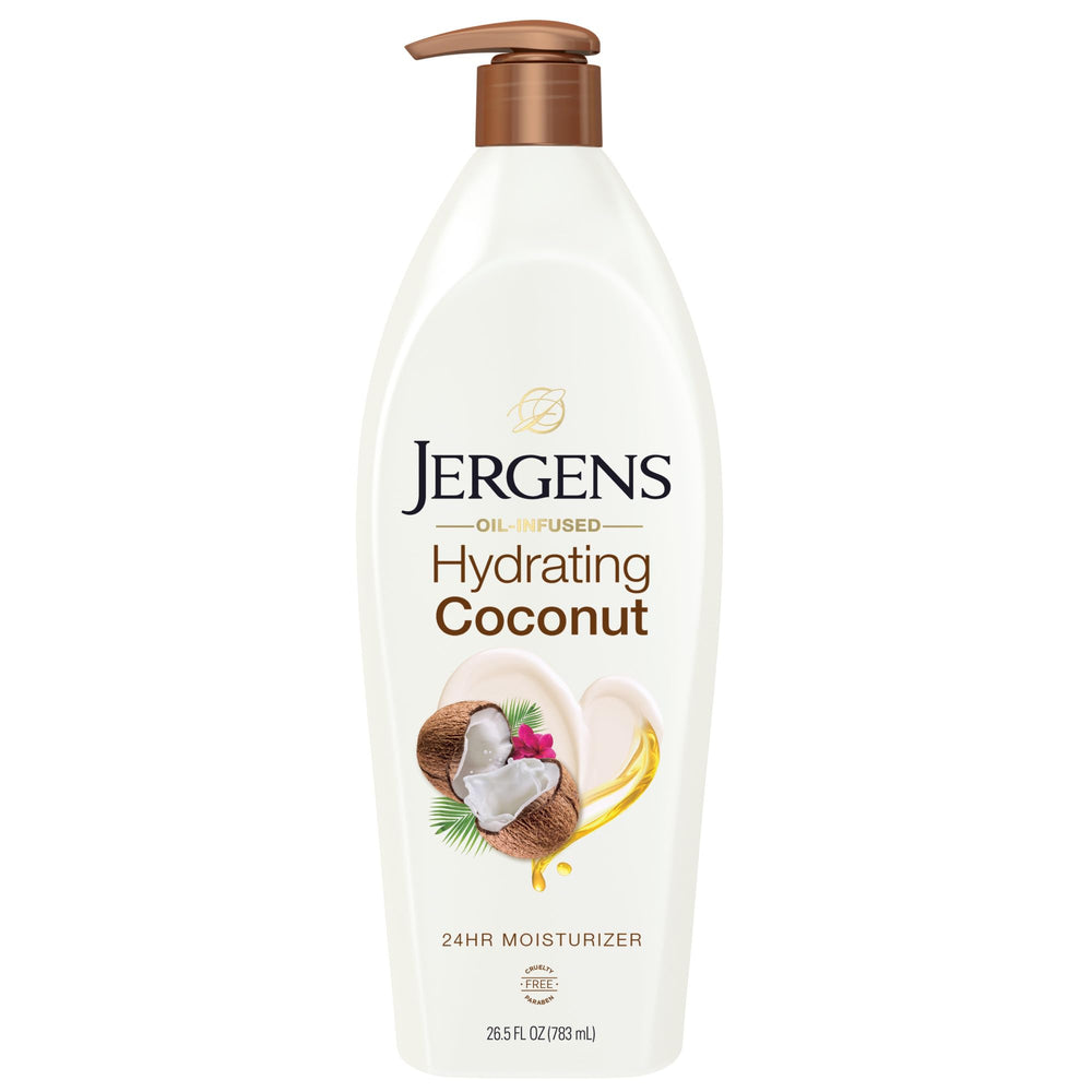 Jergens Loción Coco Cuerpo Bote: hidratación duradera para piel suave y radiante.